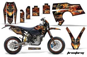 Husaberg FS / FE Dirt Bike Graphic Kit - 2006-2008 Firestorm Black