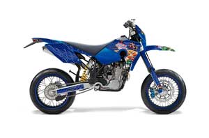 Husaberg FS / FE Dirt Bike Graphic Kit - 2006-2008 Vegas Baller Blue