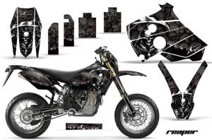 Husaberg FC / FE / FS 400 Dirt Bike Graphic Kit - 2001-2005 Reaper Black