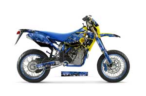 Husaberg FC / FE / FS 400 Dirt Bike Graphic Kit - 2001-2005 Reaper Blue