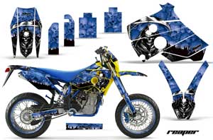 Husaberg FC / FE / FS 400 Dirt Bike Graphic Kit - 2001-2005 Reaper Blue