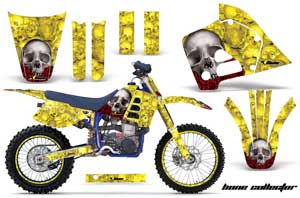 Husaberg FC 501 Dirt Bike Graphic Kit - 1997-1999 Bone Collector Yellow