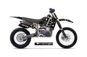 Husaberg FC 501 Dirt Bike Graphic Kit - 1997-1999 Reaper Black