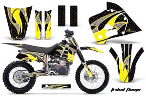 Husaberg FC 501 Dirt Bike Graphic Kit - 1997-1999 Tribal Flame Yellow