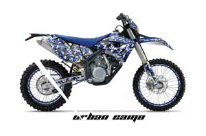 Husaberg FS / FE 450 Dirt Bike Graphic Kit - 2009-2012 Urban Camo Blue