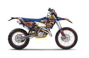 Husaberg TE 125 Dirt Bike Graphic Kit - 2011-2012 Firestorm Blue