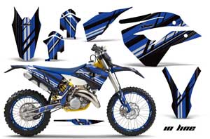 Husaberg TE 125 Dirt Bike Graphic Kit - 2011-2012 In Line Blue