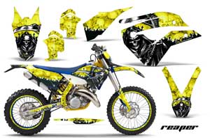 Husaberg TE 125 Dirt Bike Graphic Kit - 2011-2012 Reaper Yellow