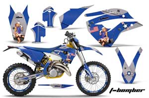 Husaberg TE 125 Dirt Bike Graphic Kit - 2011-2012 T Bomber Blue