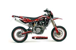 Husqvarna SM / SMR 450 / 530 Dirt Bike Graphic Kit - 2005-2010 Reaper Red
