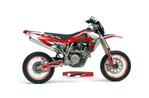 Husqvarna SM / SMR 450 / 530 Dirt Bike Graphic Kit - 2005-2010 Tribal Flames Red