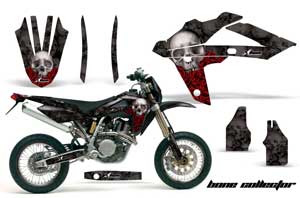 Husqvarna SM / SMR 450 / 530 Dirt Bike Graphic Kit - 2005-2010 Bone Collector Black
