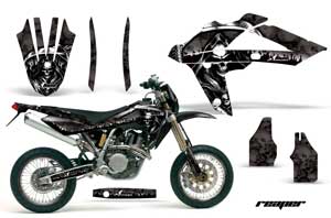 Husqvarna SM / SMR 450 / 530 Dirt Bike Graphic Kit - 2005-2010 Reaper Black