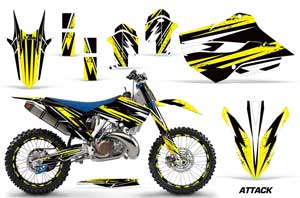 Husqvarna TC / FC 250 Dirt Bike Graphic Kit - 2014-2016 Attack Yellow