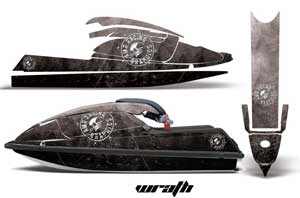 Kawasaki 750 SX / SXR Jet Ski Graphic Kit - 1992-1998 Wrath Black
