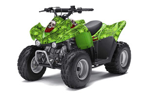 Kawasaki KFX 50 / 90 ATV Graphic Kit - 2007-2021 Bone Collector Green