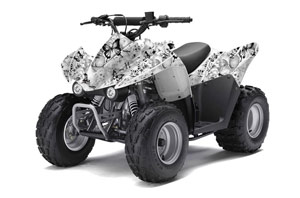 Kawasaki KFX 50 / 90 ATV Graphic Kit - 2007-2021 Butterfly Black
