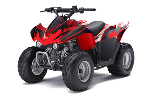 Kawasaki KFX 50 / 90 ATV Graphic Kit - 2007-2021 Carbon X Red