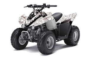 Kawasaki KFX 50 / 90 ATV Graphic Kit - 2007-2021 Reaper White