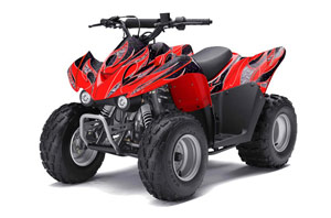 Kawasaki KFX 50 / 90 ATV Graphic Kit - 2007-2021 Tribal Flames Red