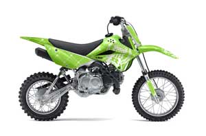 Kawasaki KLX110 Dirt Bike Graphic Kit - 2010-2016 Silver Star - Reloaded Green