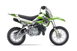 Kawasaki KLX110L Dirt Bike Graphic Kit - 2010-2018 Toxicity Green