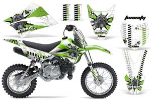 Kawasaki KLX110L Dirt Bike Graphic Kit - 2010-2018 Toxicity Green