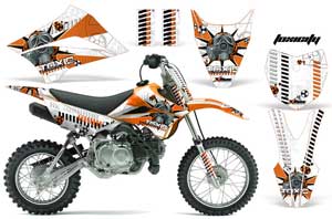 Kawasaki KLX110L Dirt Bike Graphic Kit - 2010-2018 Toxicity Orange