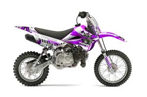 Kawasaki KLX110 Dirt Bike Graphic Kit - 2010-2016 Toxicity Purple