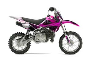 Kawasaki KLX110 Dirt Bike Graphic Kit - 2010-2016 Carbon X Pink