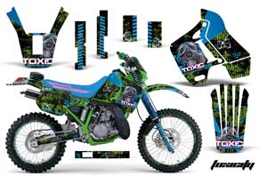 Kawasaki KDX200 Dirt Bike Graphic Kit - 1989-1994 Toxicity Green