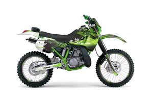 Kawasaki KDX200 Dirt Bike Graphic Kit - 1989-1994 Carbon X Green