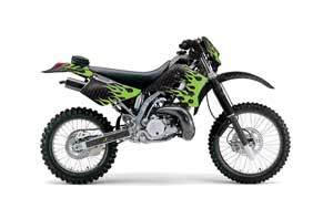 Kawasaki KDX200 Dirt Bike Graphic Kit - 1995-2006 Diamond Flame Green