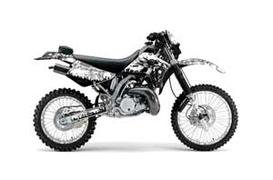 Kawasaki KDX220 Dirt Bike Graphic Kit - 1997-2005 Reaper White