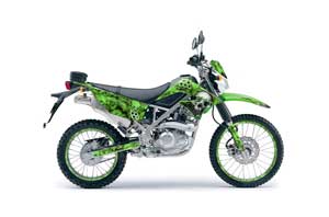 Kawasaki KLX125 D Tracker Dirt Bike Graphic Kit - 2010-2016 Bone Collector Green