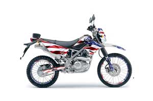 Kawasaki KLX125 D Tracker Dirt Bike Graphic Kit - 2010-2016 Stars and Stripes Red White & Blue