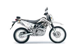 Kawasaki KLX125 D Tracker Dirt Bike Graphic Kit - 2010-2016 Silver Star - Reloaded Black