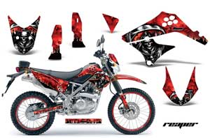 Kawasaki KLX125 D Tracker Dirt Bike Graphic Kit - 2010-2016 Reaper Red