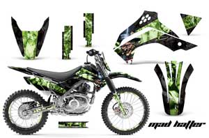 Kawasaki KLX140 Dirt Bike Graphic Kit - 2008-2021 Mad Hatter Green