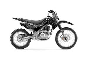 Kawasaki KLX140 Dirt Bike Graphic Kit - 2008-2021 Reaper Black