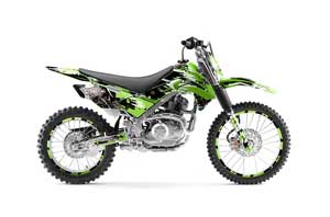 Kawasaki KLX140 Dirt Bike Graphic Kit - 2008-2021 Street Star Green