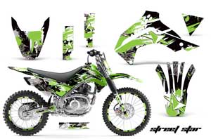 Kawasaki KLX140 Dirt Bike Graphic Kit - 2008-2021 Street Star Green
