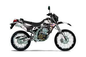 Kawasaki KLX250 Dirt Bike Graphic Kit - 2004-2007 T Bomber Black