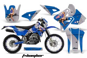 Kawasaki KLX400 Dirt Bike Graphic Kit - 2000-2016 T Bomber Blue