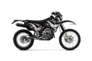 Kawasaki KLX400 Dirt Bike Graphic Kit - 2000-2016 Tribal Flames Silver