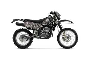Kawasaki KLX400 Dirt Bike Graphic Kit - 2000-2016 Reaper Silver