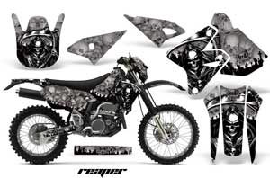 Kawasaki KLX400 Dirt Bike Graphic Kit - 2000-2016 Reaper Silver