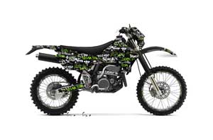 Kawasaki KLX400 Dirt Bike Graphic Kit - 2000-2016 Silver Star - Silverhaze Green
