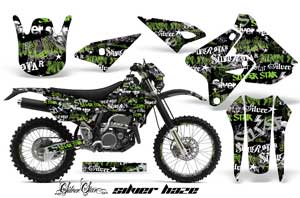 Kawasaki KLX400 Dirt Bike Graphic Kit - 2000-2016 Silver Star - Silverhaze Green