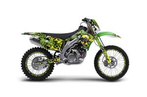Kawasaki KLX450 Enduro Dirt Bike Graphic Kit - 2008-2016 Motorhead Green